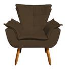 Poltrona Opala Consultório Recepção - Suede Marrom Poltrona Opala Consultório Recepção - Suede Marrom