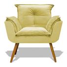Poltrona Opala Decoração Sala Estar Jantar Recepção Escritório Salão Clínica Criative Decor Veludo Amarelo