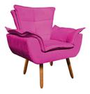 Poltrona Opala Decorativa King Lar - Suede Pink
