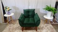 Poltrona Opala Decorativa Para Sala e Quarto Verde