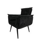 Poltrona Opala Decorativa Suede - Preta