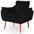 Poltrona Opala Decorativa Veludo Preto Poltrona Opala Decorativa Veludo Preto