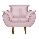Poltrona Opala Infantil Decorativa Mini Sofá Para Criança Suede Rosa Bebê - Ninho Decor