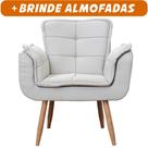 Poltrona Opala Para Sala Cadeira Elegante Com Apoio de Braço em Veludo Várias Cores Sentô