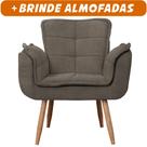 Poltrona Opala Para Sala Cadeira Elegante Com Apoio de Braço em Veludo Várias Cores Sentô