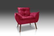 Poltrona Opala Para Sala e Quarto Vermelho