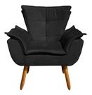 Poltrona Opala Salão Sala De Jantar - Suede Preto Poltrona Opala Salão Sala De Jantar - Suede Preto