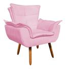 Poltrona Opala Salão Sala De Jantar - Suede Rosa Bebê Poltrona Opala Salão Sala De Jantar - Suede Rosa Bebê