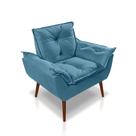 Poltrona Opala Suede Azul Claro Poltrona Opala Suede Azul Claro