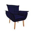 Poltrona Opala Suede Azul Marinho