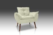 Poltrona Opala Suede Bege - CASA DA POLTRONA