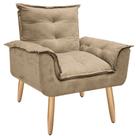 Poltrona opala suede cappuccino