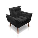 Poltrona Opala Suede Preto CASA DA POLTRONA