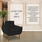 Poltrona Opala Suede Preto LM Decor Poltrona Opala Suede Preto LM Decor
