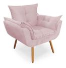 Poltrona Opala Suede Rosa Bebê Pés Palito Poltrona Opala Suede Rosa Bebê Pés Palito