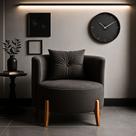 Poltrona Orgânica Curva Luna Veludo Cinza - Montanaris Decor