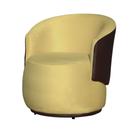 Poltrona Orgânica Decorativa Beatriz Suede Composê material sintético Marrom Base Fixa