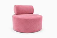 Poltrona Orgânica Decorativa Flora Sofisticada Para Sala E Recepção Veludo Rosa Do Lar Móveis e Decoração