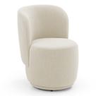 Poltrona Orgânica Decorativa Living Molly Bouclê Bege - Abmaza