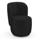 Poltrona Orgânica Decorativa Living Molly Veludo Preto - Desk Design