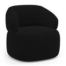 Poltrona Orgânica Giratória Living Glee Veludo Preto - Desk Design