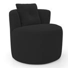 Poltrona Orgânica Living Bob com 01 Almofada Bouclê Preto - Abmaza Poltrona Orgânica Living Bob com 01 Almofada Bouclê Preto - Abmaza