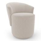 Poltrona Orgânica Living Mavi Fixa Bouclê Bege - Desk Design