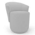 Poltrona Orgânica Living Mavi Fixa Linho Cinza Claro - Desk Design