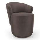Poltrona Orgânica Living Mavi Fixa Veludo Marrom - Desk Design