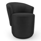 Poltrona Orgânica Living Mavi Fixa Veludo Preto - Desk Design