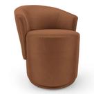 Poltrona Orgânica Living Mavi Fixa Veludo Terracota - Desk Design