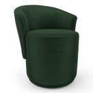Poltrona Orgânica Living Mavi Fixa Veludo Verde - Desk Design