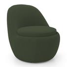 Poltrona Orgânica Living Memphis Fixa Bouclê Verde Musgo - Abmaza
