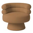 Poltrona Orgânica Mabel Base Giratória Bouclé Terracota - Nexta Casa