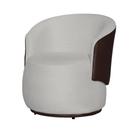 Poltrona Organica Recepção Para Sala Aisha Corano Marrom E Suede Branco - INCASA DECOR Poltrona Organica Recepção Para Sala Aisha Corano Marrom E Suede Branco - INCASA DECOR