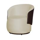 Poltrona Organica Recepção Para Sala Aisha Corano Marrom E Suede Marfim - INCASA DECOR Poltrona Organica Recepção Para Sala Aisha Corano Marrom E Suede Marfim - INCASA DECOR