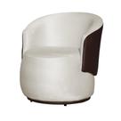 Poltrona Organica Recepção Para Sala Aisha Corano Marrom E Veludo Bege - INCASA DECOR