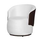 Poltrona Organica Recepção Para Sala Aisha Corano Marrom E Veludo Branco - INCASA DECOR Poltrona Organica Recepção Para Sala Aisha Corano Marrom E Veludo Branco - INCASA DECOR
