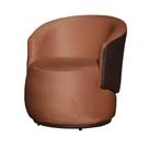 Poltrona Organica Recepção Para Sala Aisha Corano Marrom E Veludo Terracota - INCASA DECOR