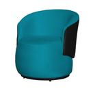 Poltrona Organica Recepção Para Sala Aisha Corano Preto E Suede Azul Turquesa - INCASA DECOR Poltrona Organica Recepção Para Sala Aisha Corano Preto E Suede Azul Turquesa - INCASA DECOR