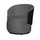 Poltrona Organica Recepção Para Sala Aisha Corano Preto E Suede Cinza - INCASA DECOR Poltrona Organica Recepção Para Sala Aisha Corano Preto E Suede Cinza - INCASA DECOR