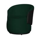 Poltrona Organica Recepção Para Sala Aisha Corano Preto E Suede Verde - INCASA DECOR