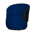 Poltrona Organica Recepção Para Sala Aisha Corano Preto E Veludo Azul Marinho - INCASA DECOR Poltrona Organica Recepção Para Sala Aisha Corano Preto E Veludo Azul Marinho - INCASA DECOR