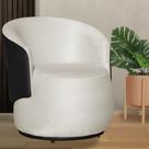 Poltrona Orgânica Veludo Bege Com Composê Preto - Belliv Decor Poltrona Orgânica Veludo Bege Com Composê Preto - Belliv Decor