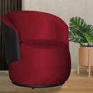 Poltrona Orgânica Veludo Vermelho Com Composê Preto - Vallisa Decor Poltrona Orgânica Veludo Vermelho Com Composê Preto - Vallisa Decor