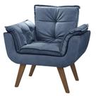 Poltrona Orion 01 Lugar Base Palito Azul Bic