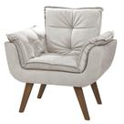 Poltrona Orion 1 Lugar Base Palito Tecido Bege
