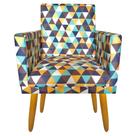 Poltrona para Quarto de Menina Nina Estampada Triangulo Verde Rodapé