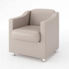 Poltrona para Recepção Clínica Médica Cor:material sintético Bege