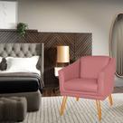 Poltrona Para Recepção E Sala De Estar Rosa Visammer
